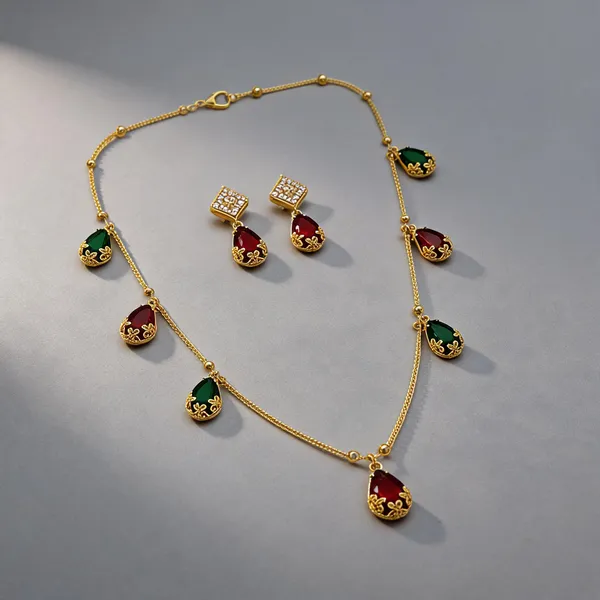 Red_Green_Gold_Plated_Brass_Kundan_Jewellery_Set_For_Women
