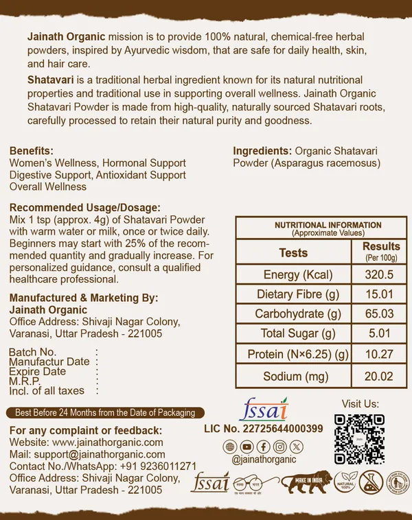 Jainath_Organic_Shatavari_Powder_100G_-_Pack_Of_2