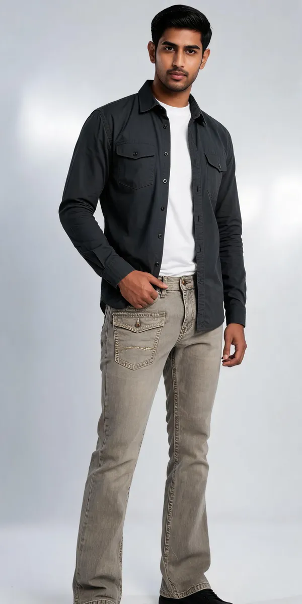 Sandstone_Beige_Bootcut_Jeans