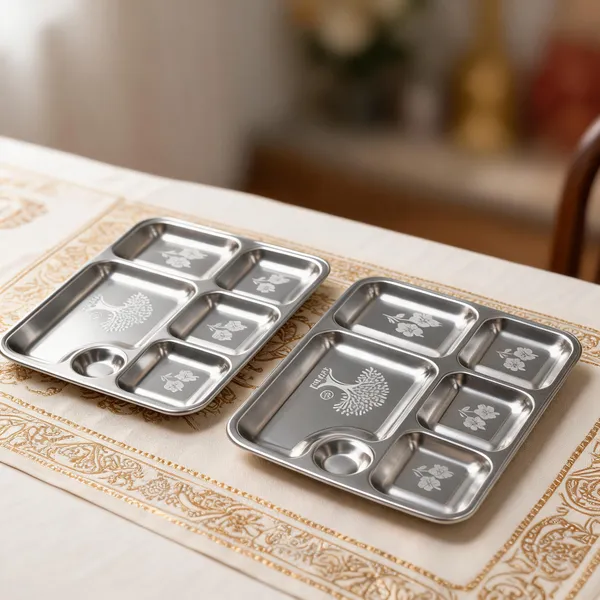 Stainless_Steel_Traditional_Floral_Print_Compartment_Thali_Set