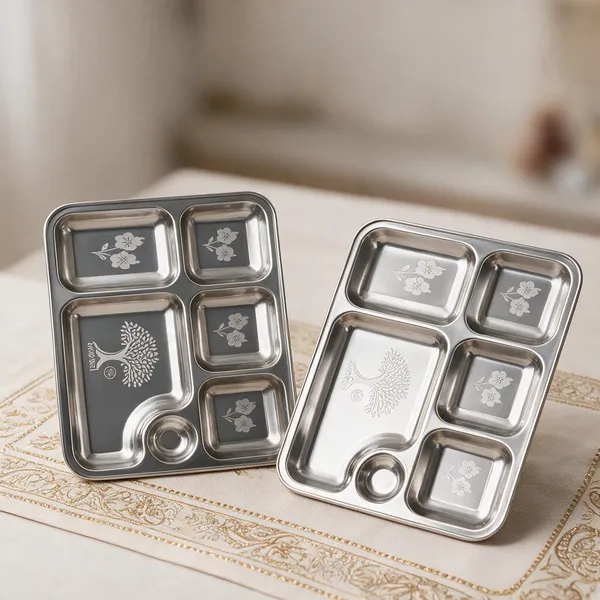 Stainless_Steel_Traditional_Floral_Print_Compartment_Thali_Set