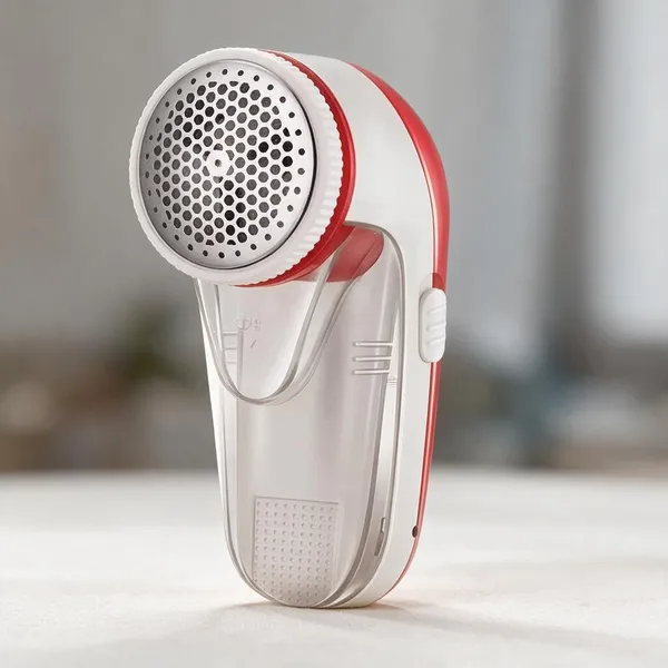 Red_And_White_Electric_Fabric_Lint_Remover