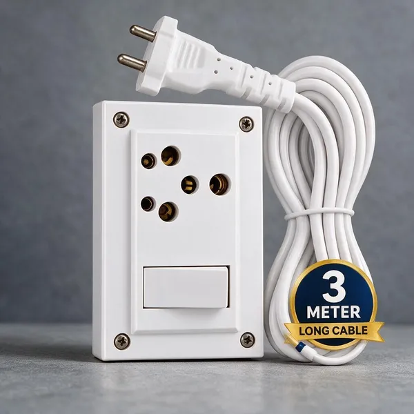 White_3_Meter_Extension_Board_With_Switch