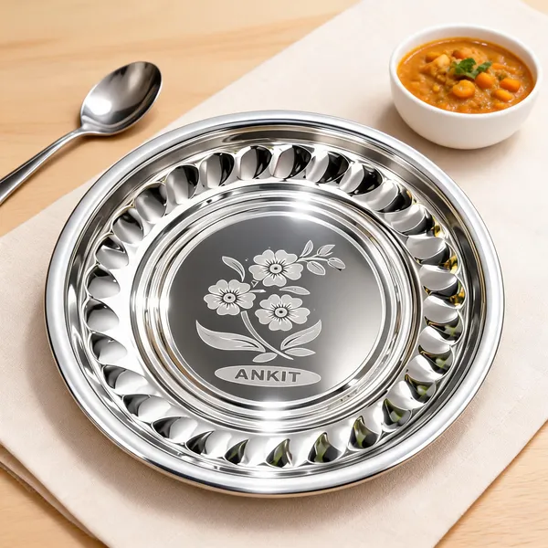 Stainless_Steel_Traditional_Floral_Engraved_Dinner_Plate