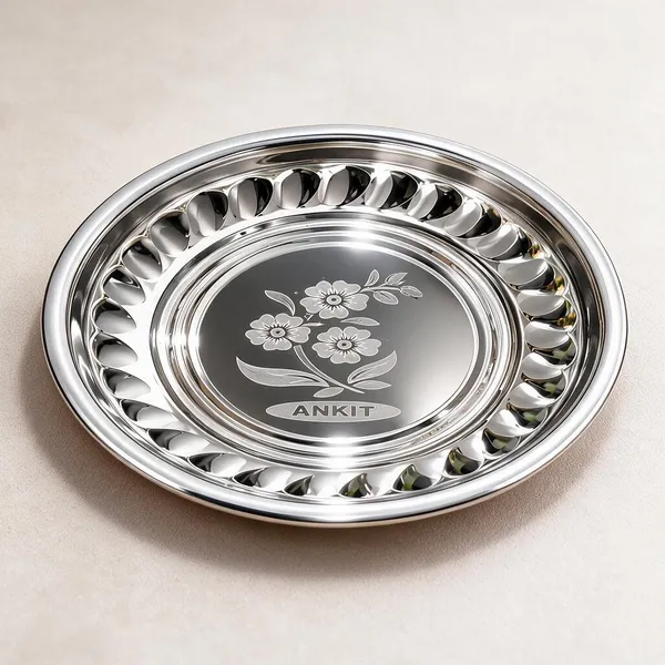 Stainless_Steel_Traditional_Floral_Engraved_Dinner_Plate