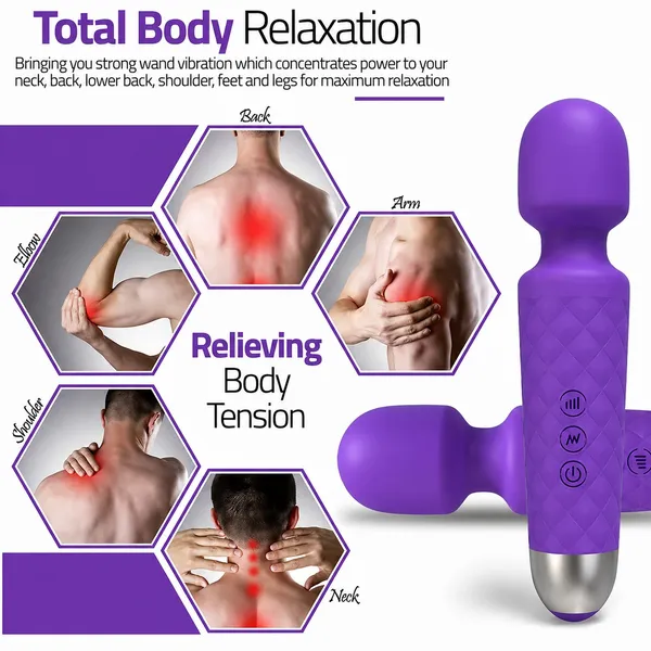 Purple_Handheld_Vibrating_Body_Massager