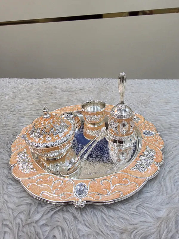 Metal_Traditional_Floral_Pooja_Thali_Set