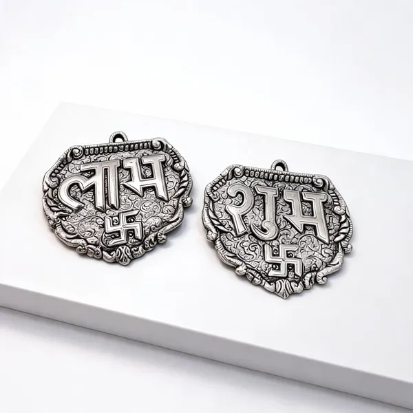 Silver-Tone_Embossed_Auspicious_Religious_Wall_Hanging_Pair