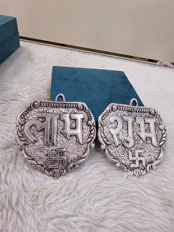 Silver-Tone_Auspicious_Religious_Wall_Hanging_Pair