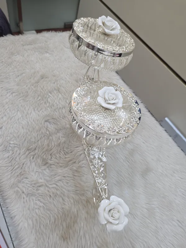 Metal_Ornate_Floral_Two_Tier_Serving_Trolley