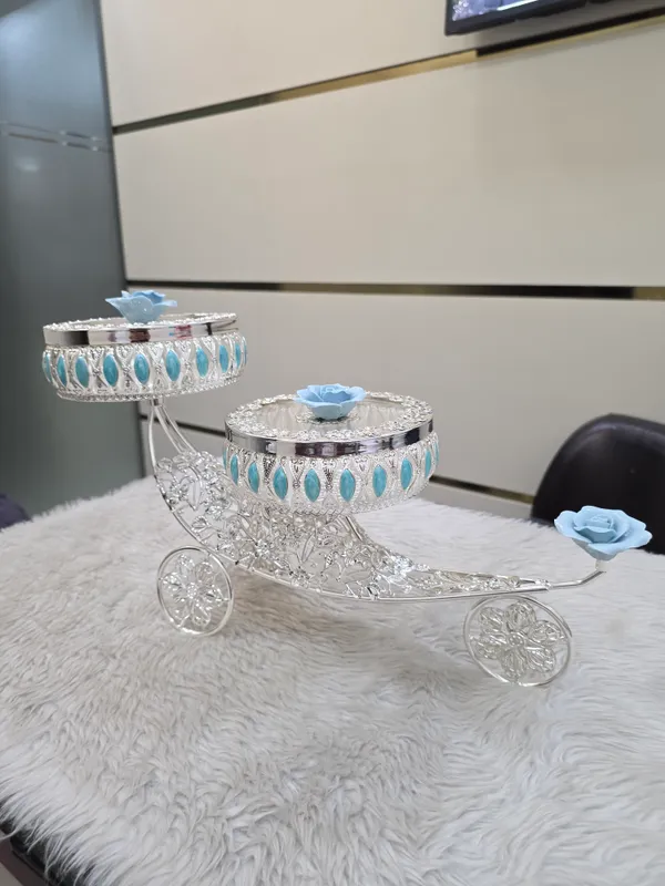 Metal_Floral_Two-Tier_Decorative_Serving_Trolley