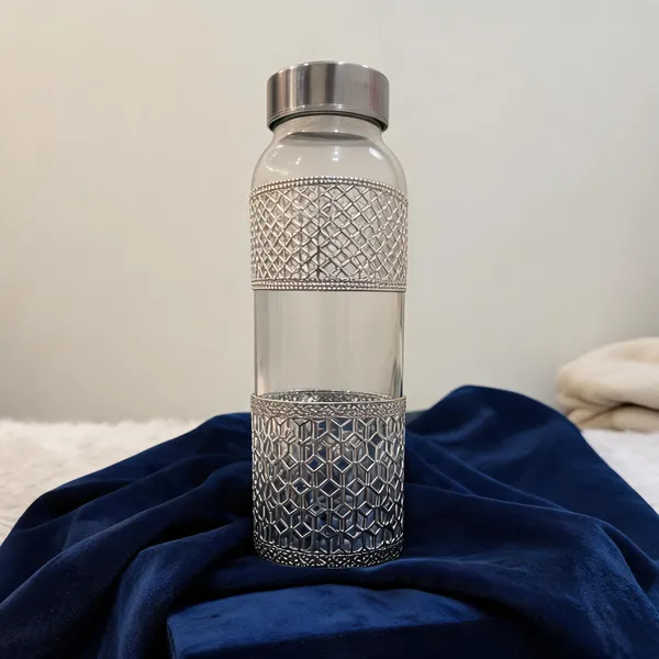Glass_Decorative_Diamond_Lattice_Bottle_And_Glass_Set