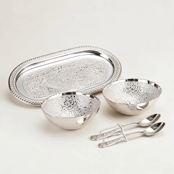 Silver-Tone_Traditional_Floral_Embossed_Serving_Set
