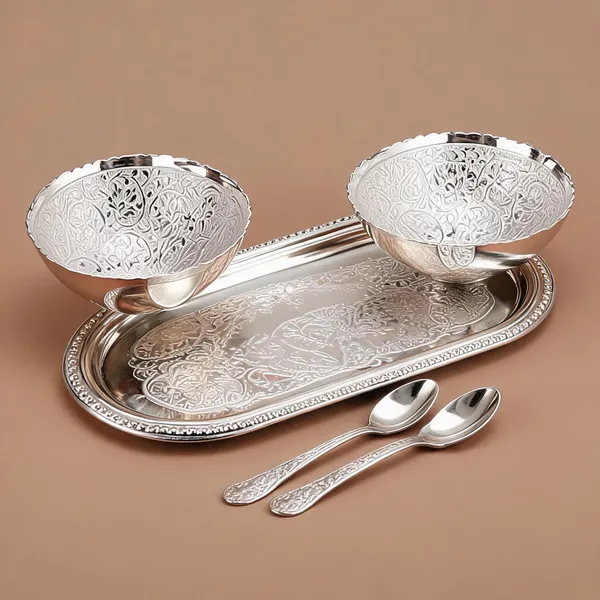 Silver-Tone_Traditional_Floral_Embossed_Serving_Set