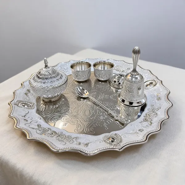 Metal_Traditional_Ornate_Floral_Tea_Serving_Set