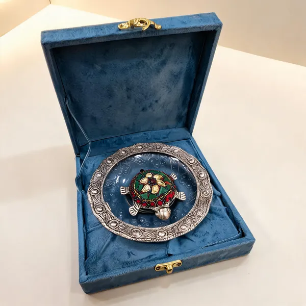 Silver-Tone_Traditional_Tortoise_Decorative_Showpiece