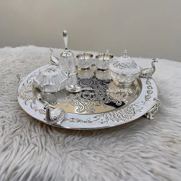 Silver-Tone_Traditional_Ornate_Floral_Tea_Serving_Set
