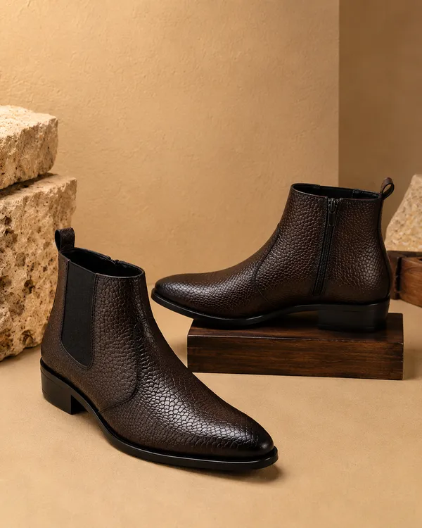 Brown_Synthetic_Chelsea_Slip-On_Ankle_Boots_For_Men