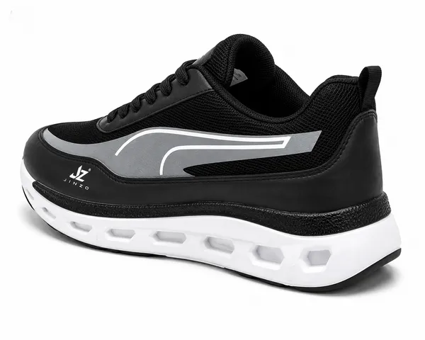 Black_Synthetic_Lace-Up_Running_Sneakers_For_Men
