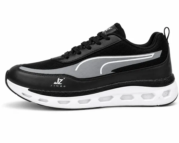 Black_Synthetic_Lace-Up_Running_Sneakers_For_Men