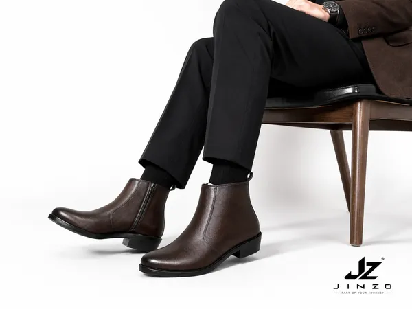 Brown_Synthetic_Zipper_Pencil_Ankle_Boots_For_Men