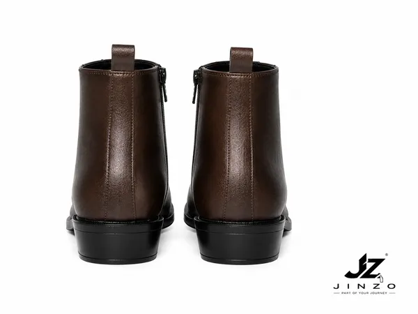 Brown_Synthetic_Zipper_Pencil_Ankle_Boots_For_Men