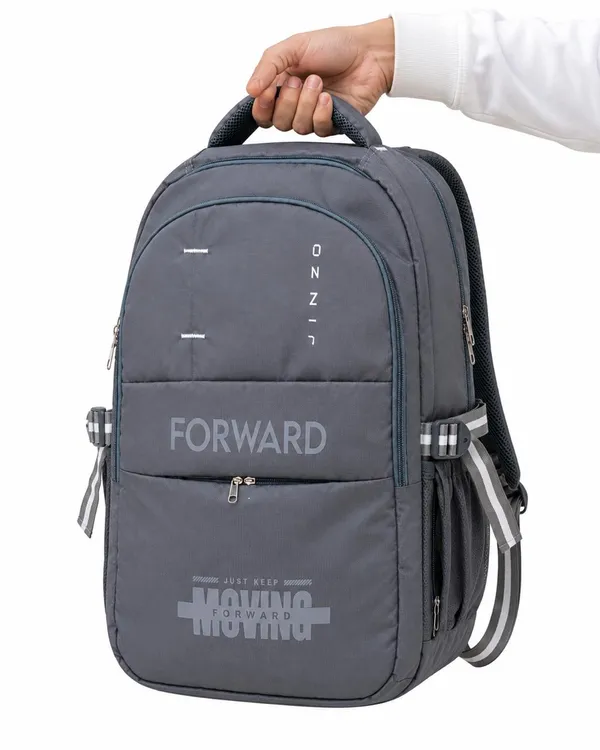Grey_Pu_Fabric_Water_Resistant_Laptop_Backpack_For_Unisex