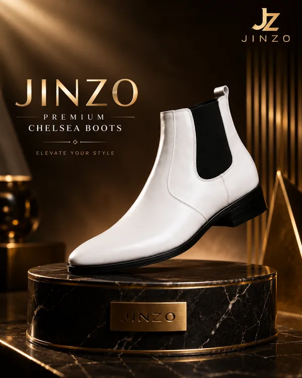 White_Synthetic_Slip-On_Chelsea_Ankle_Boots_For_Men