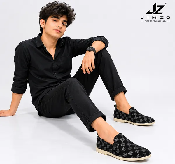Black_Synthetic_Printed_Slip-On_Loafers_For_Men