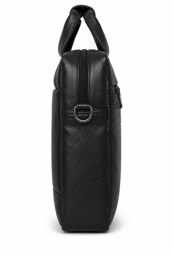 Black_Pu_Fabric_Office_Laptop_Bag_For_Men