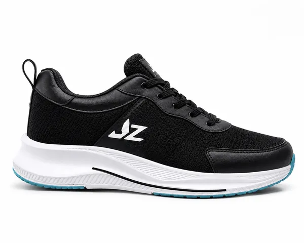 Black_Synthetic_Lace-Up_Lightweight_Running_Sneakers_For_Men
