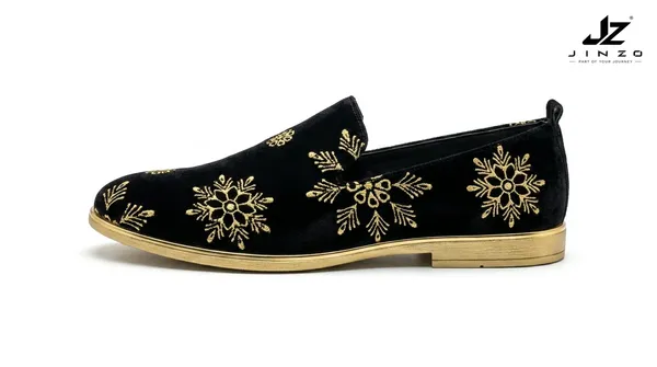 Black_Synthetic_Printed_Slip-On_Loafers_For_Men