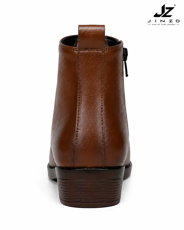 Brown_Synthetic_Side_Zip_Chelsea_Style_Dress_Boots_For_Men