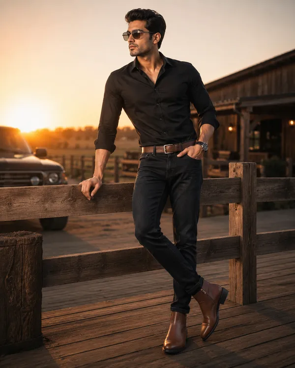 Brown_Synthetic_Side_Zip_Chelsea_Style_Dress_Boots_For_Men
