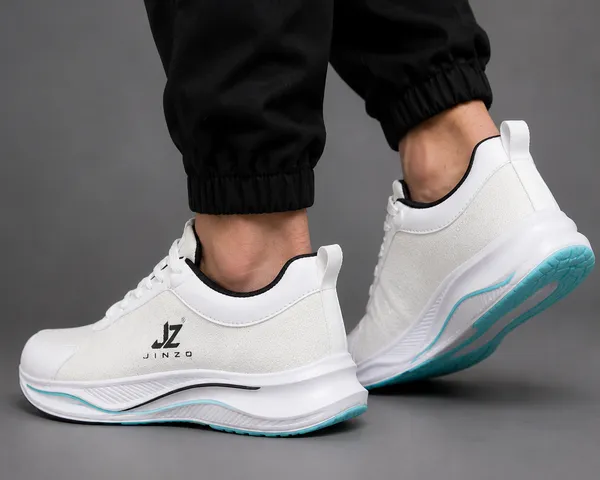 White_Synthetic_Lace-Up_Lightweight_Running_Sneakers_For_Men