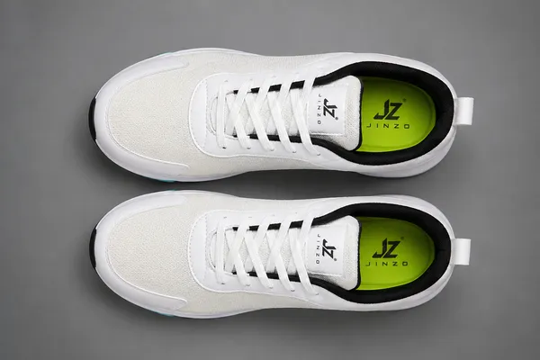 White_Synthetic_Lace-Up_Lightweight_Running_Sneakers_For_Men