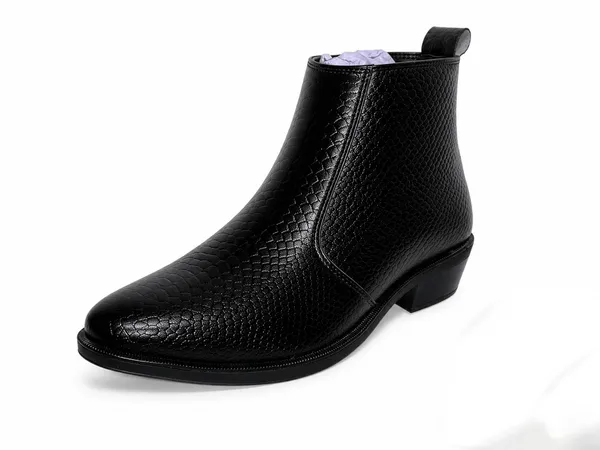 Black_Synthetic_Side_Zipper_Chelsea_Ankle_Boots_For_Men