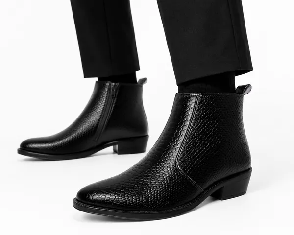 Black_Synthetic_Side_Zipper_Chelsea_Ankle_Boots_For_Men