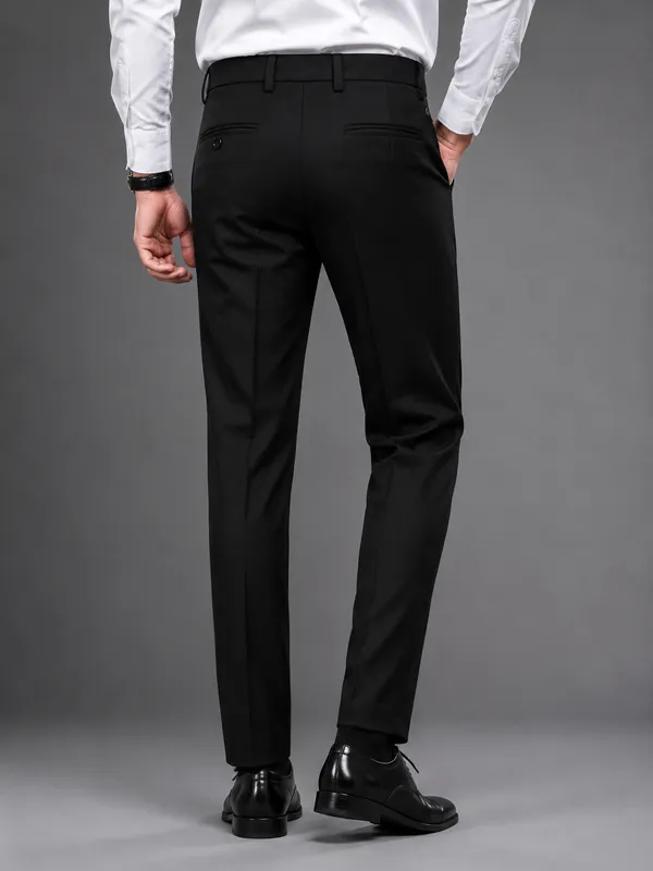 Black_Pu_Fabric_Slim_Fit_Formal_Trouser_For_Men