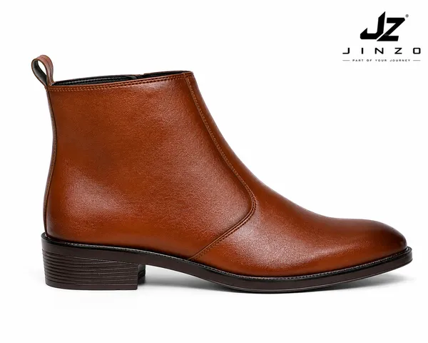 Tan_Synthetic_Side_Zip_Chelsea_Style_Dress_Boots_For_Men