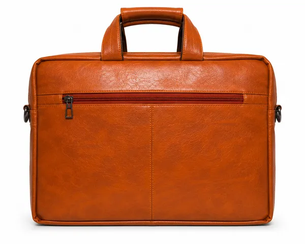 Tan_Pu_Fabric_Laptop_Shoulder_Bag_For_Men