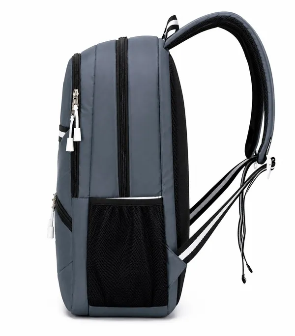 Grey_Pu_Fabric_Water_Resistant_Laptop_Backpack_For_Unisex