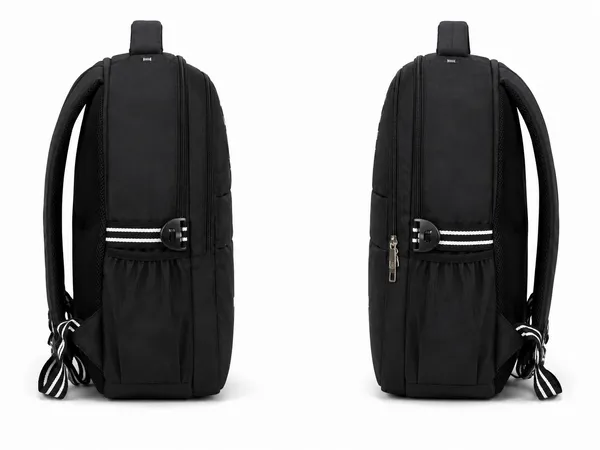 Black_Pu_Fabric_25L_Water_Resistant_Backpack_For_Unisex