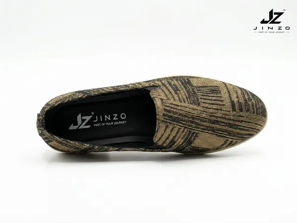 Gold_Synthetic_Printed_Slip-On_Loafers_For_Men