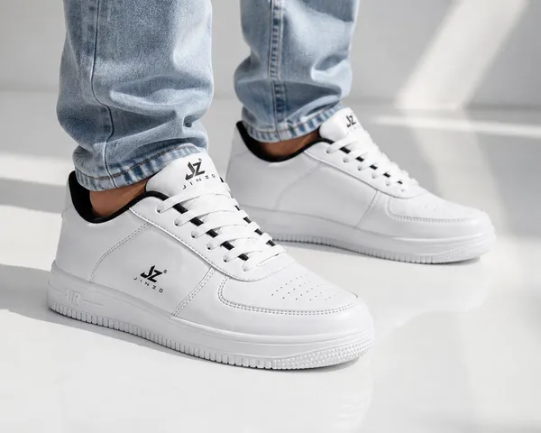 White_Synthetic_Lace-Up_Casual_Sneakers_For_Men