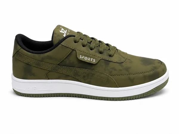 Green_Synthetic_Lace-Up_Sneakers_For_Men