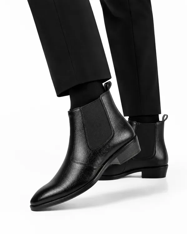 Black_Synthetic_Chelsea_Slip-On_Formal_Dress_Boots_For_Men
