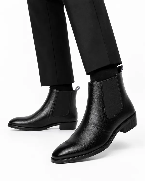Black_Synthetic_Chelsea_Slip-On_Formal_Dress_Boots_For_Men