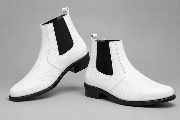 White_Synthetic_Chelsea_Ankle_Boots_For_Men