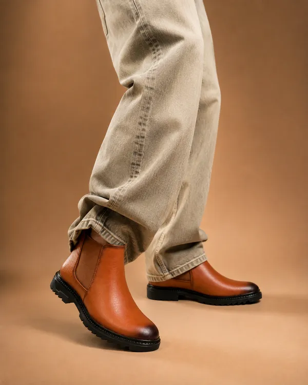 Tan_Synthetic_Chelsea_Slip-On_Ankle_Boots_For_Men